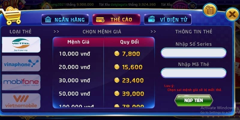 Nạp Tiền Rikvip Nạp Tiền Rikvip hướng dẫn chi tiết